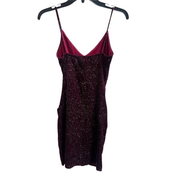 Windsor Mini Dress Purple Burgundy Sparkly Glitter Cocktail Sleeveless NWT Sz S - Picture 2 of 5